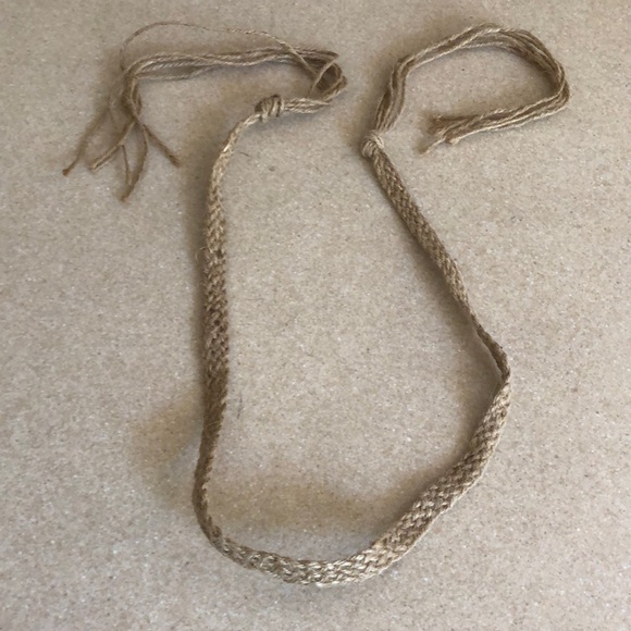 Vintage Y2K Braided Jute Boho Belt-Hippie chic - Picture 7 of 16